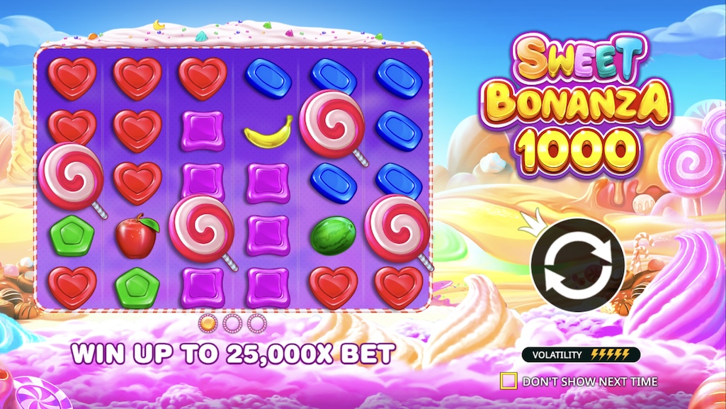 Sweet Bonanza 1000 Screenshot 4 - Real Gameplay View
