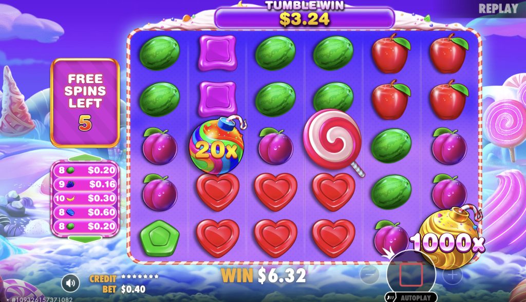 Sweet Bonanza 1000 Screenshot 5 - Real Gameplay View
